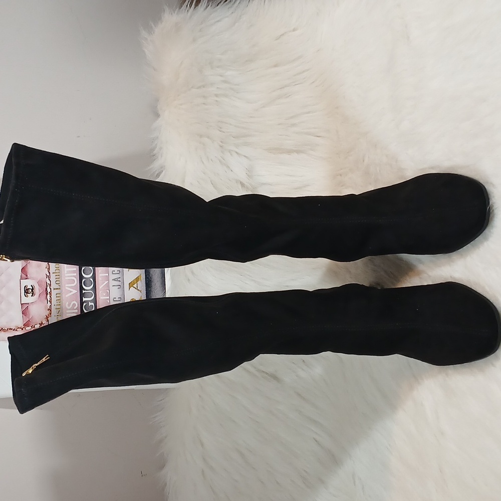 Aersoles Black Tall Shaft Dress Boot Sz 7.5 W
